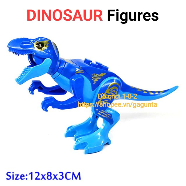 Lego Khủng Long T-rex Xanh Dương Jurassic World Hãng Lele
