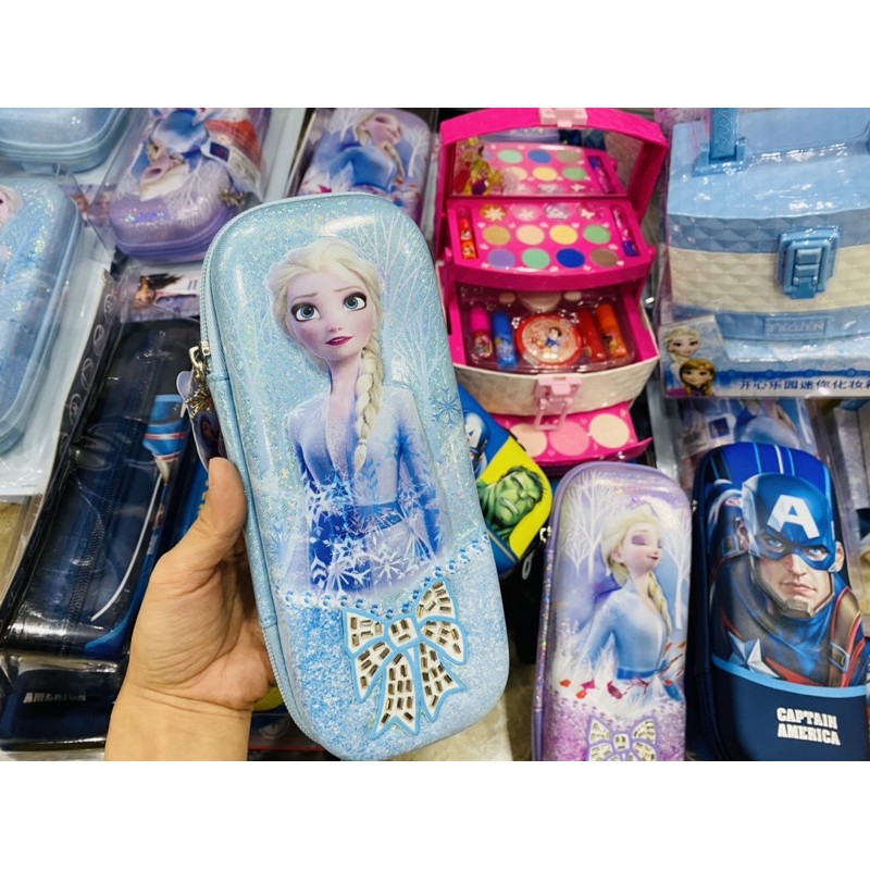 Hộp bút 3D ELSA DISNEY bé gái chính hãng cho học sinh loại cao cấp - B59