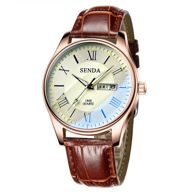 ĐỒNG HỒ NAM SENDA 8196 DÂY DA CHÍNH HIỆU Bán lẻ giá sỉ