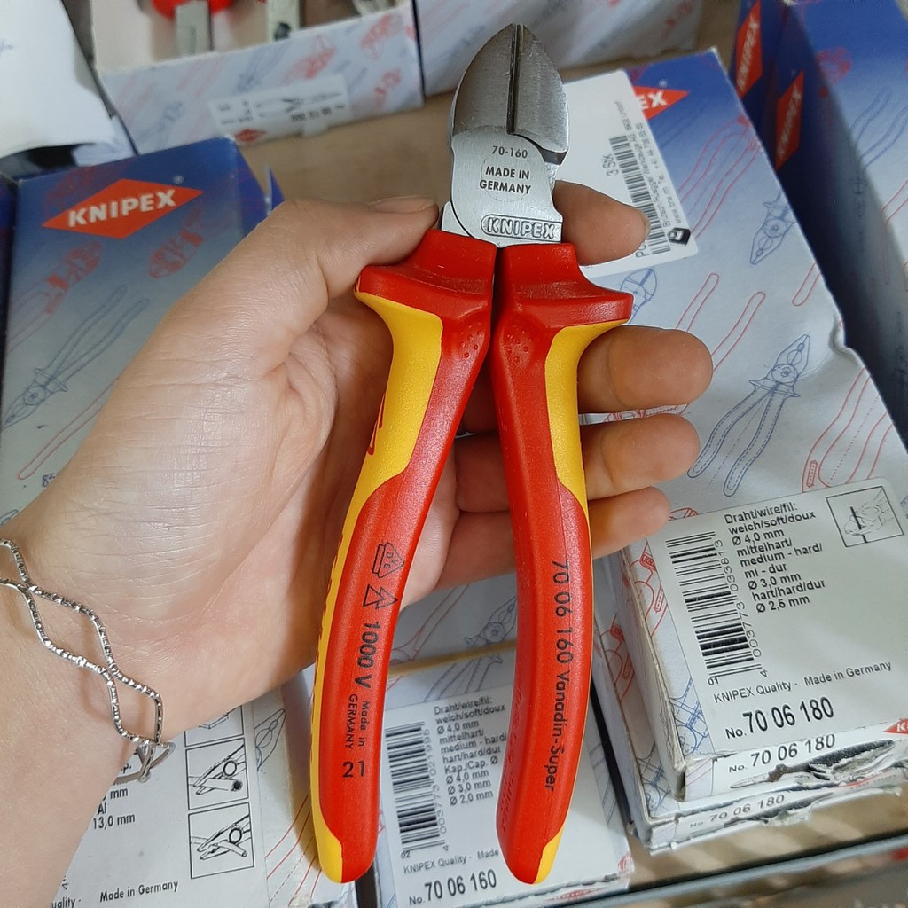 Kìm cắt cách điện 1000V Knipex/ Đức có mã sản phẩm -# 341757.0100, 341757.0200, 341757.0300, 341757.0400