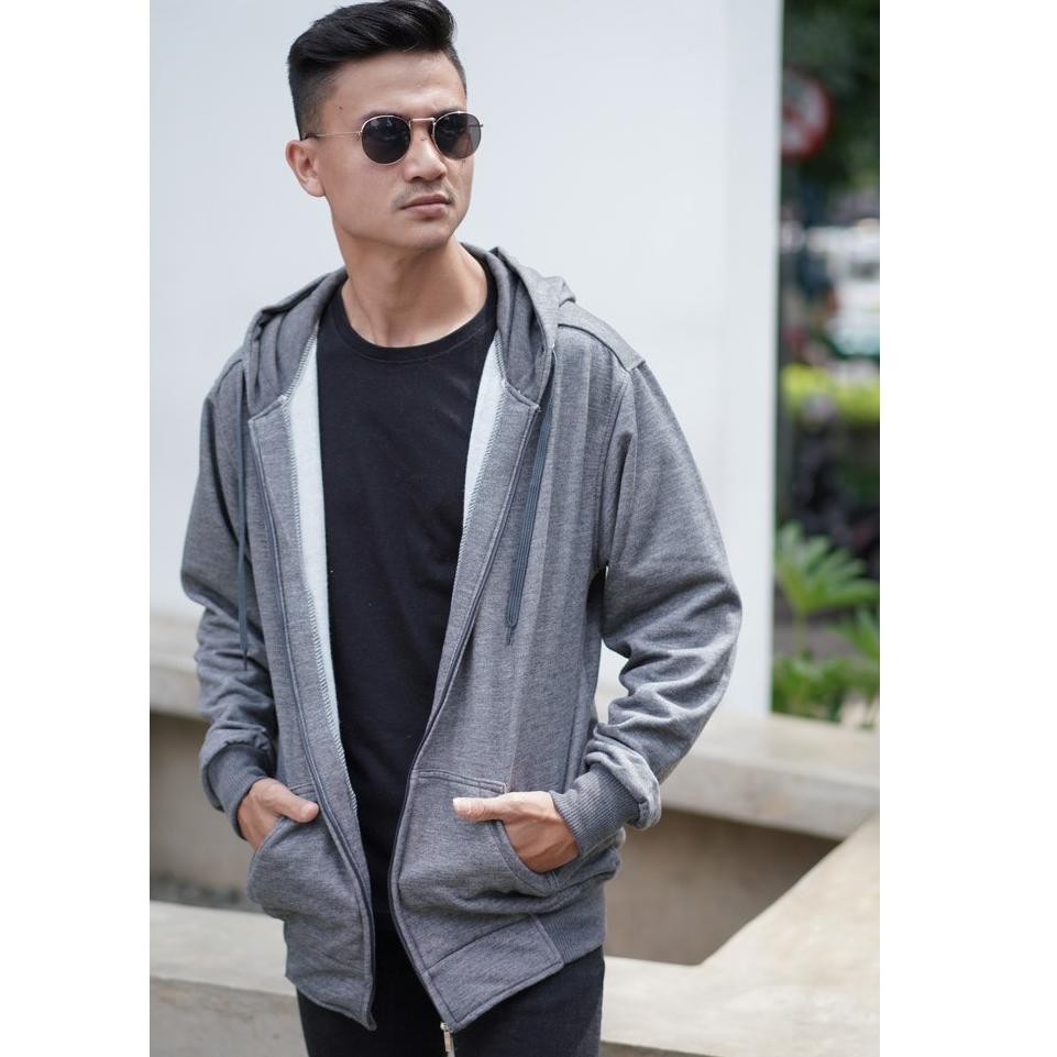 Áo Hoodie Phối Khóa Kéo Phong Cách Rr8