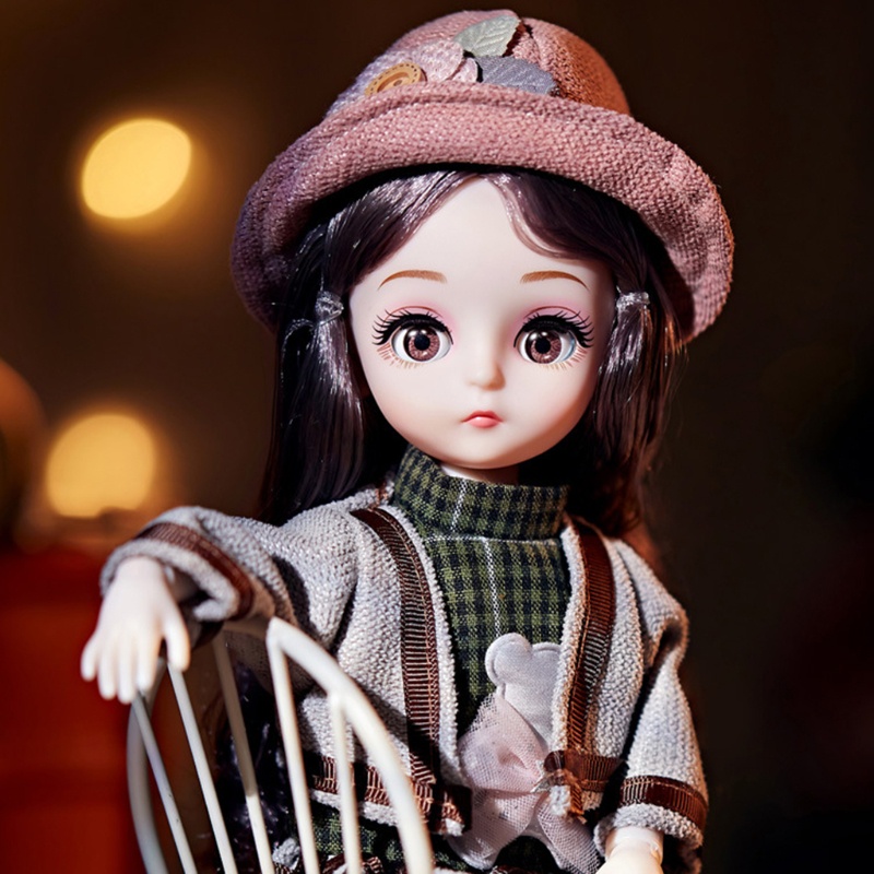 Đồ Chơi Trang Điểm Thời Trang 30cm Màu Nâu / Xanh Dương Dễ Thương Dành Cho Bé Gái