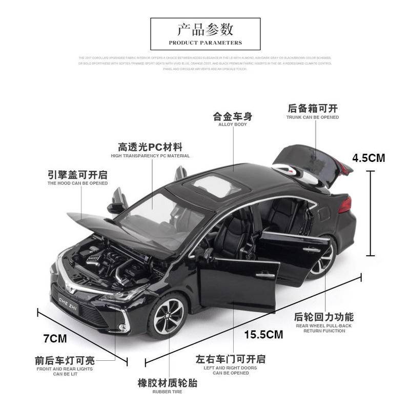 ToyToyMan ✨ Mô Hình Xe Hợp Kim Toyota Corolla Tỉ Lệ 1:32 ô tô đồ chơi/vật trang trí/Món quà sinh nhật