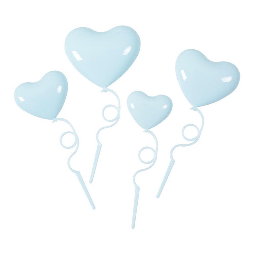 Set 4 Phụ Kiện Trang Trí Bánh Kem Độc Đáo|Bộ Bóng Bay Bằng Nhựa Hình Chữ Love Nhiều Màu Sắc