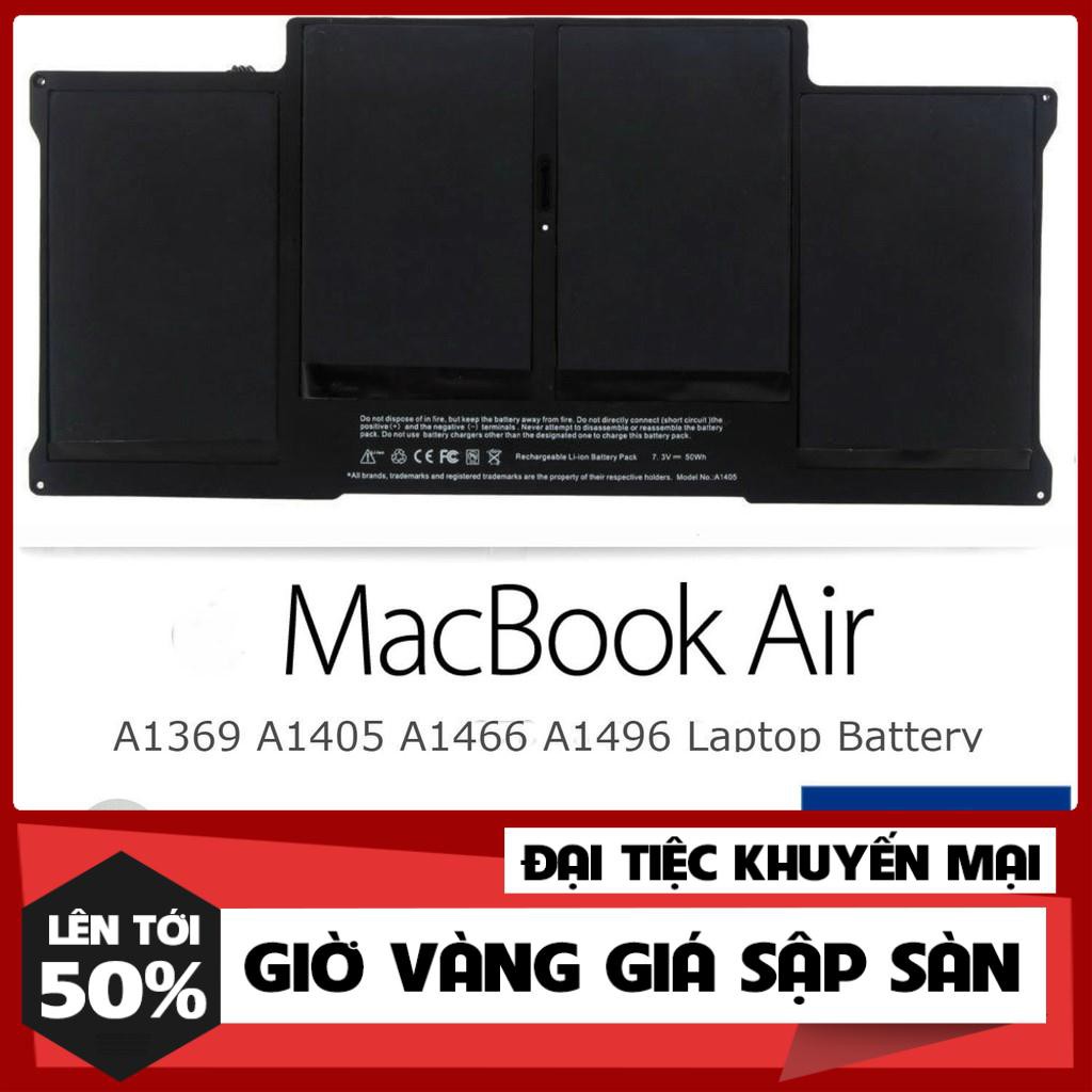 PIN Macbook A1405 (ZIN),dùng cho MacBook Air 13'' A1466 Mid 2012, A1369 Mid 2011 ,1377, MC503, MC504, 1496 A1496