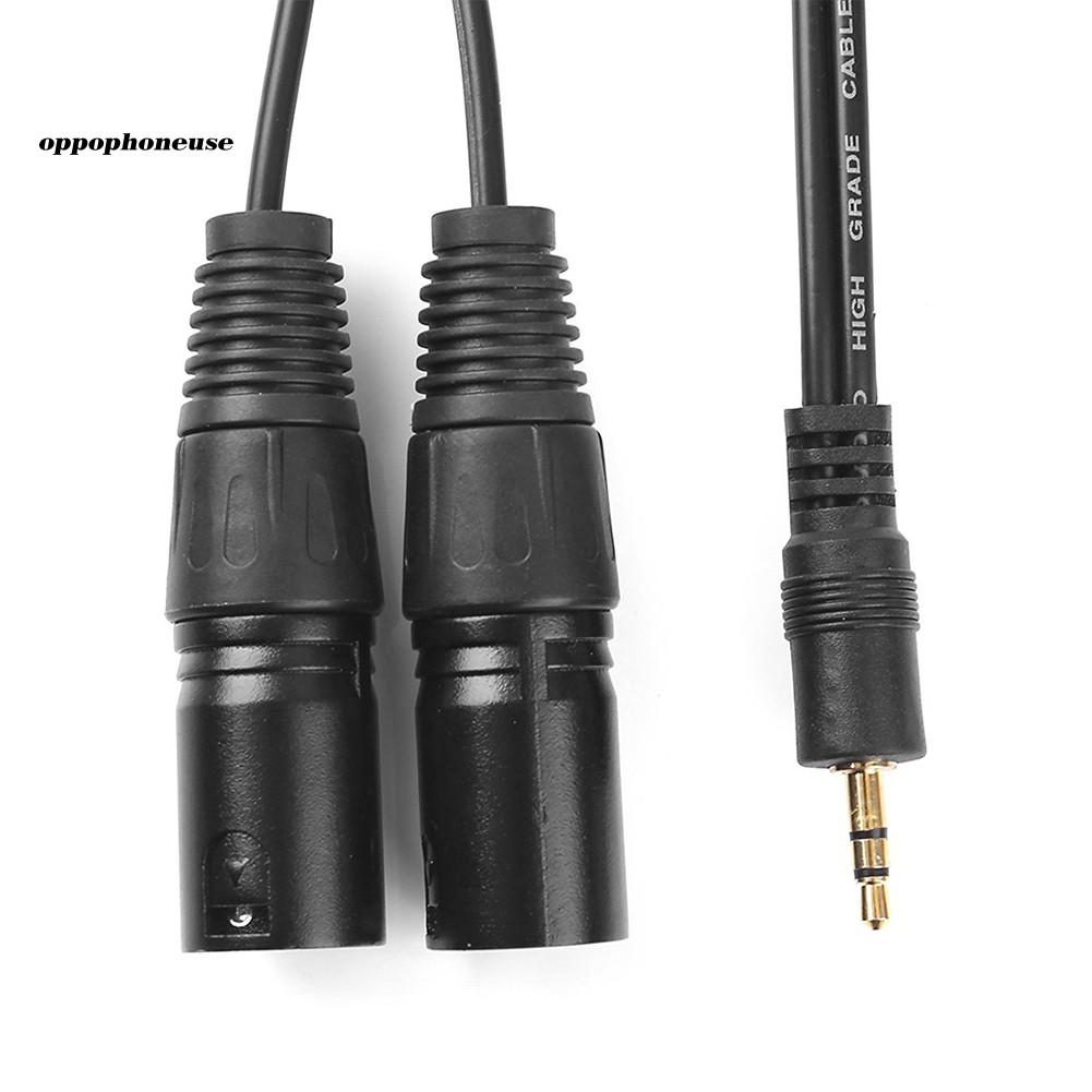 Dây Cáp Âm Thanh Chuyển Đổi Đầu Cắm 3.5mm Sang 2 Cổng Xlr Đực Cho Điện Thoại / Laptop Tiện Dụng