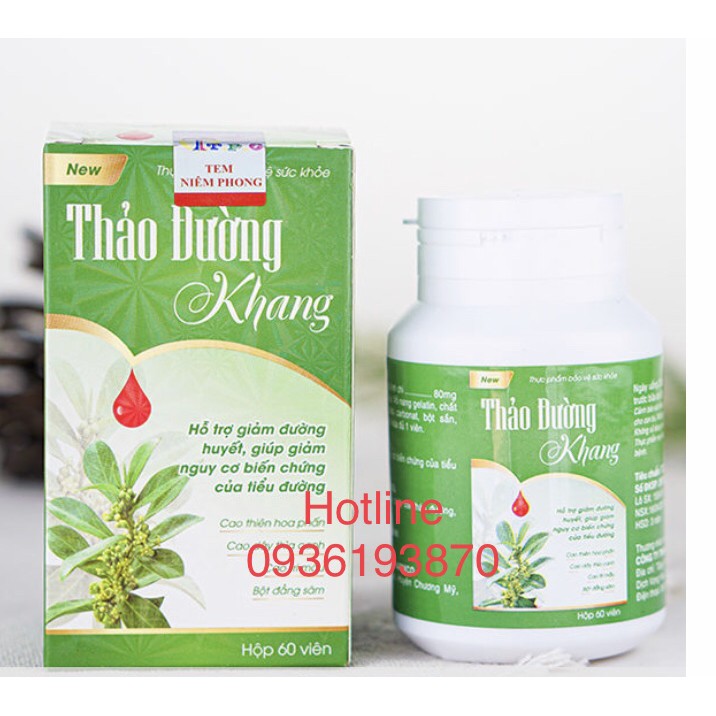 THẢO ĐƯỜNG KHANG - Hộp 60 viên Giúp Ổn định đường huyết