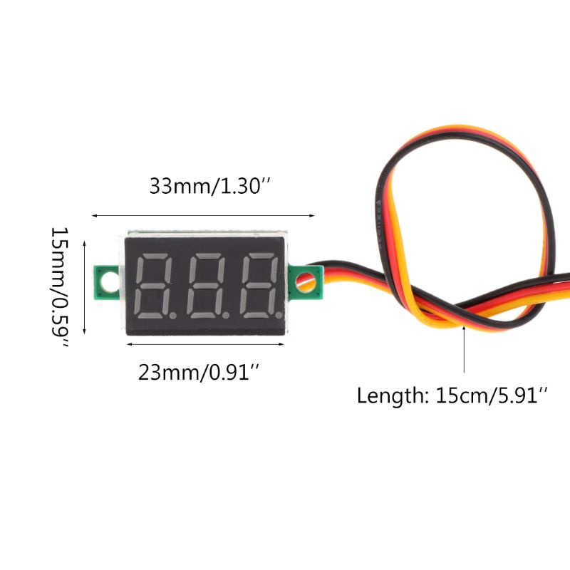 Vôn Kế Kỹ Thuật Số 3 Dây 0.36 &quot;Dc 0-100v