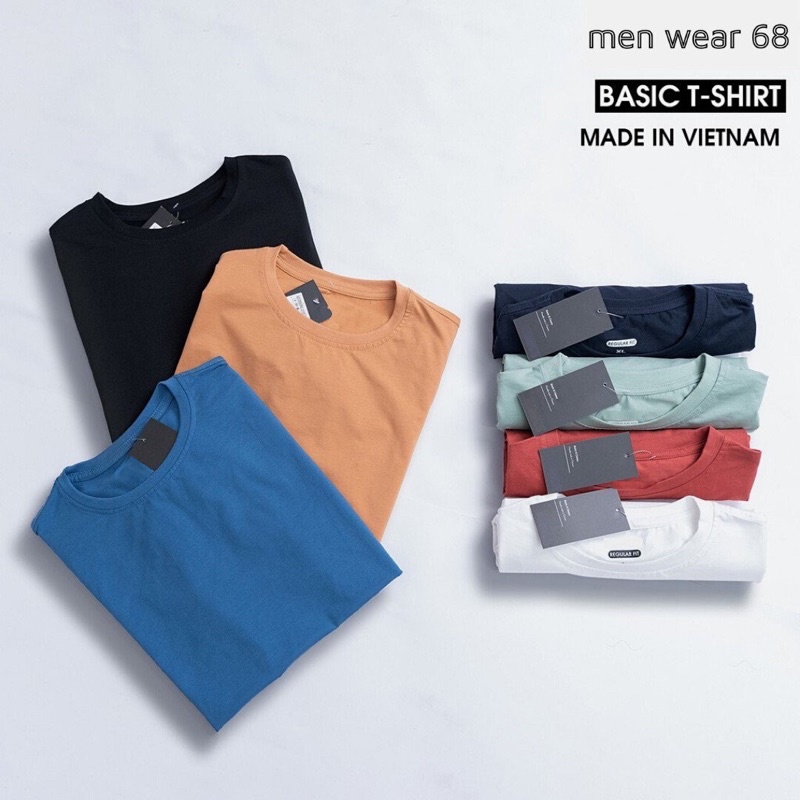 Áo thun Unisex Cotton Basic Tee phông trơn nam nữ tay lỡ oversize form rộng 7 màu | BigBuy360 - bigbuy360.vn