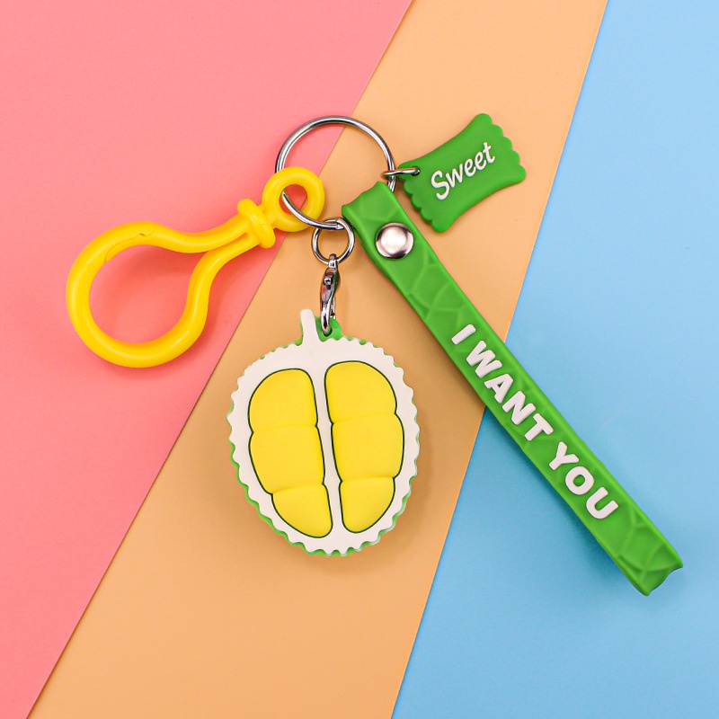 Móc Khóa Hình Trái Sầu Riêng Bằng silicone Dễ Thương