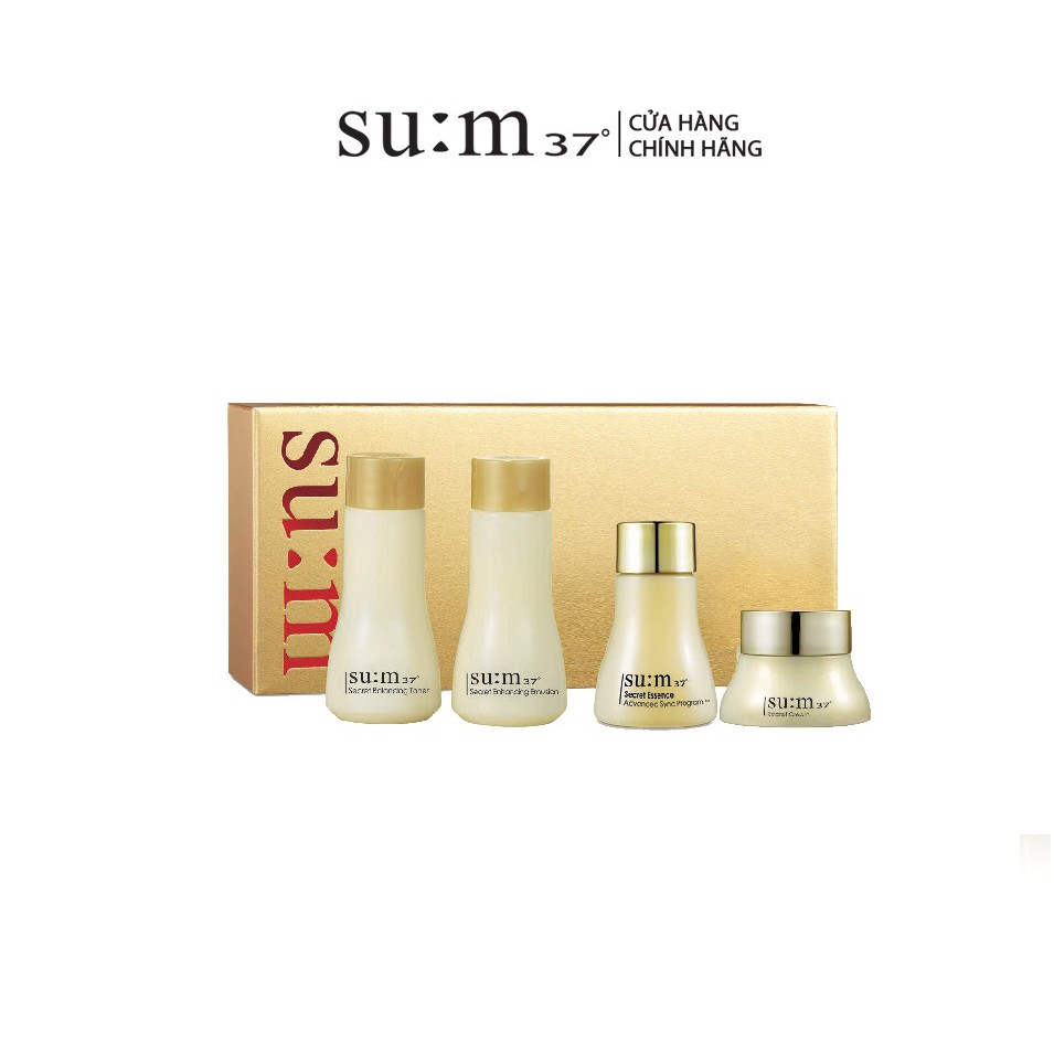 [Mã COSLGBASE1 giảm 12% đơn 599K] [Deal Trải Nghiệm] Bộ ngăn ngừa lão hóa cải thiện da Su:m37 Secret Set 4 món Gimmick