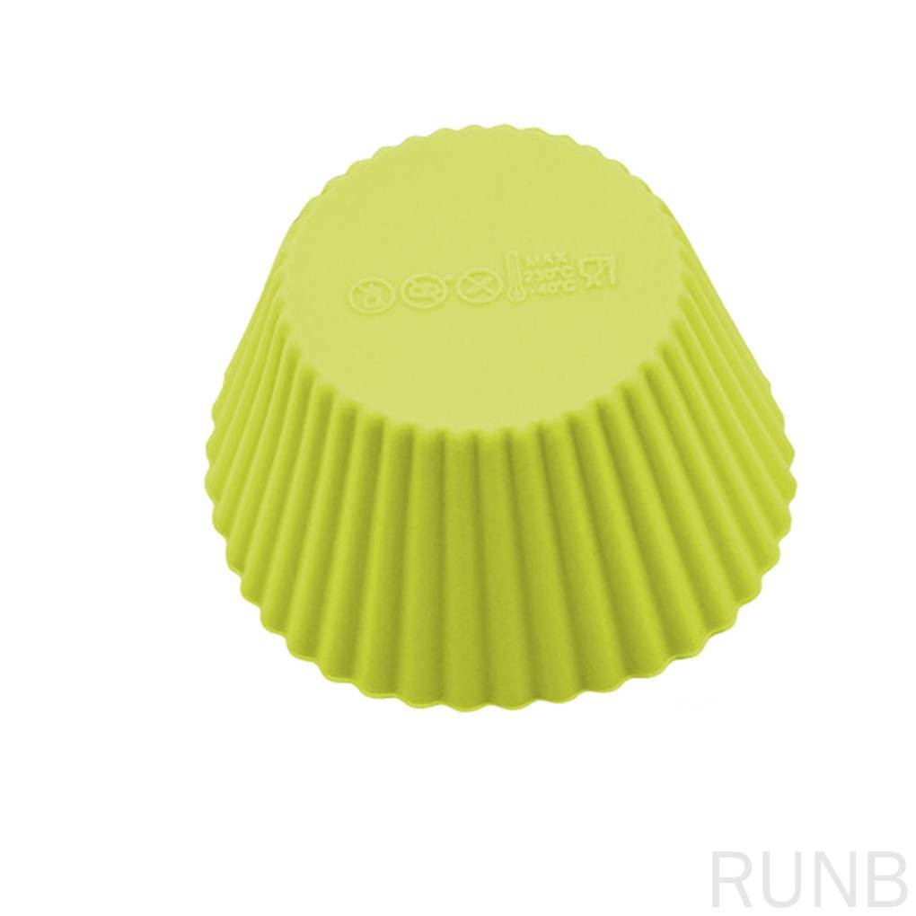 Set 12 khuôn làm bánh cupcake bằng silicone nhiều màu sắc