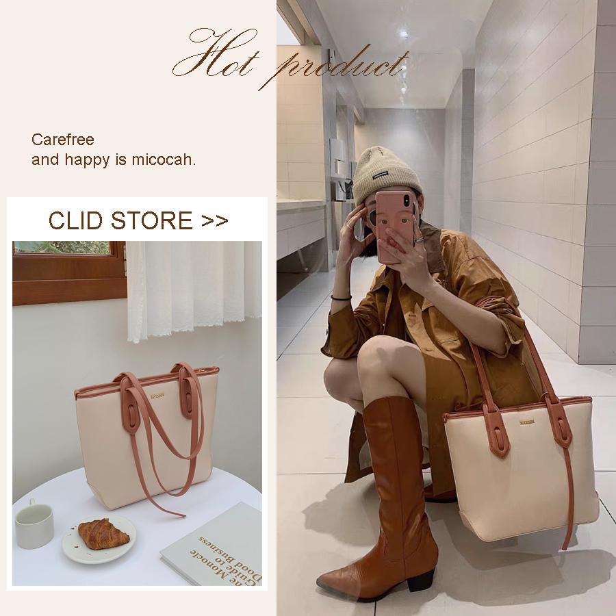 Túi xách nữ 🌸FREESHIP🌸 Túi Tote nữ Micocah size rộng để đồ tiện lợi có khoá kéo miệng MSP:HSD471 | BigBuy360 - bigbuy360.vn