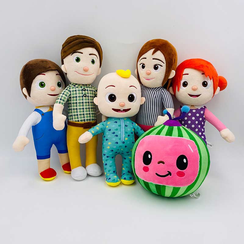 6 Style Cocomelon Plush Watermelon Stuffed Dolls Toys for Children Christmas Birthday Gifts