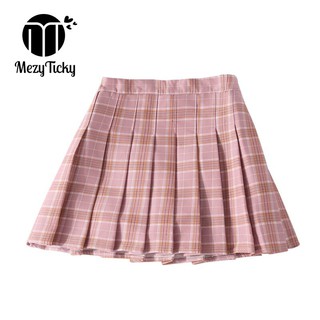 Chân váy MezyTicky ca rô dài đến đầu gối cho bé gái từ 1-10 tuổi
