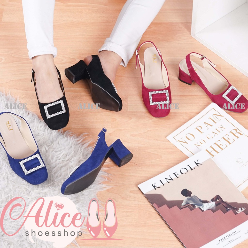 Alice Giày Cao Gót 5cm 3 Màu Lựa Chọn Phong Cách Hàn Quốc