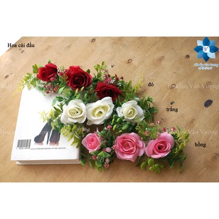 Hoa Giả 🌺 Hoa Cài Đầu, Tết Vòng Hoa Tròn