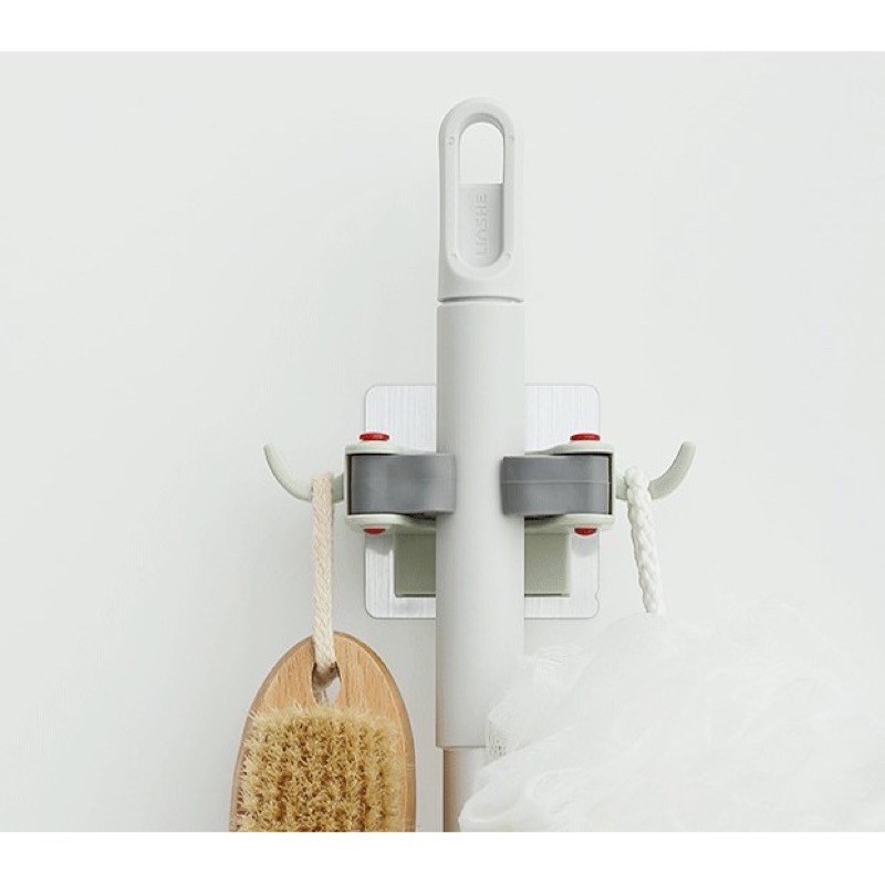 Móc - Giá Dán Tường Treo Chổi &amp; Cây Lau Nhà, Sản Phẩm Tiện Dụng, Móc Dán Tường Đa Năng, Kingler 4029