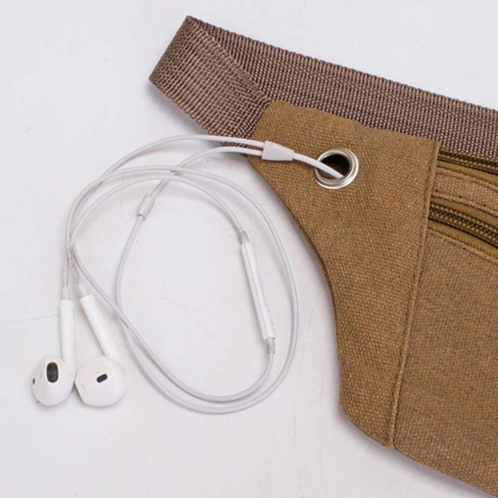 Túi Đeo Hông Vải Canvas Màu Sắc Đơn Giản Phong Cách Thể Thao Thời Trang Cho Nữ