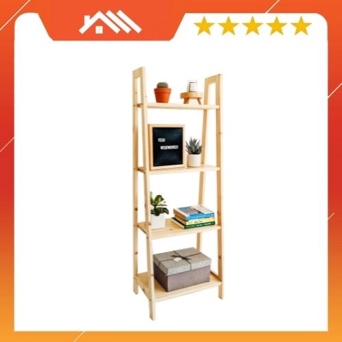 KỆ GỖ ĐỂ ĐỒ ĐA NĂNG 4 TẦNG/ GIÁ SÁCH DECOR PHÒNG KHÁCH - ĐỒ GỖ NỘI THẤT FEGO