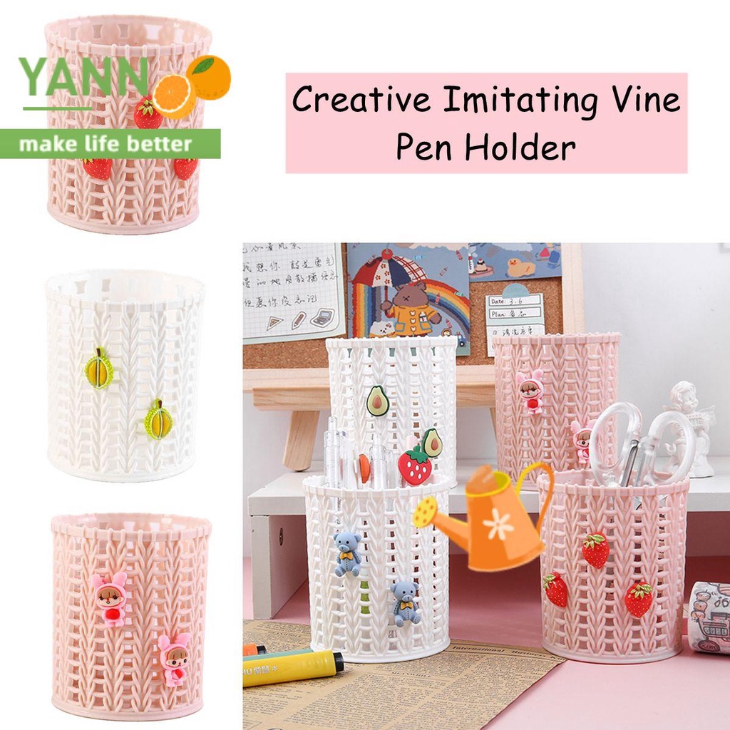 Giá Đỡ Bút/ Cọ Trang Điểm/ Đồ Dùng Để Bàn Họa Tiết Hoạt Hình Độc Đáo Cho Học Sinh