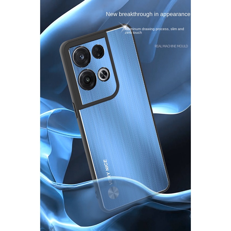 Ốp Điện Thoại Kim Loại Nhám Chống Sốc Thời Trang Cho OPPO Reno8 Pro Reno 8 8Pro 5G