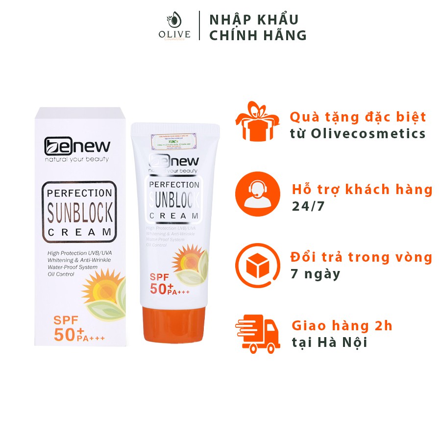 Kem chống nắng dưỡng trắng da Benew Perfection Sunblock 50ml - Chính hãng Hàn Quốc