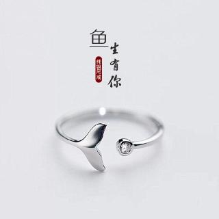 Nhẫn Đeo Tay Kiểu Dáng Đuôi Cá Heo / Nàng Tiên Cá Đáng Yêu Kiểu Hàn Quốc 148