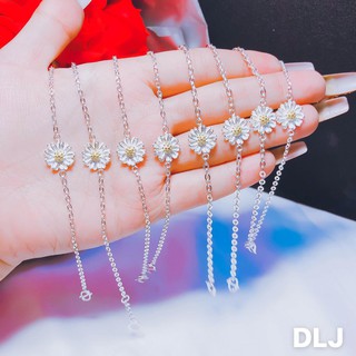 Lắc tay cúc họa mi vòng tay bạc phụ kiện trang sức xinh xắn sang trọng dành cho phái nữ