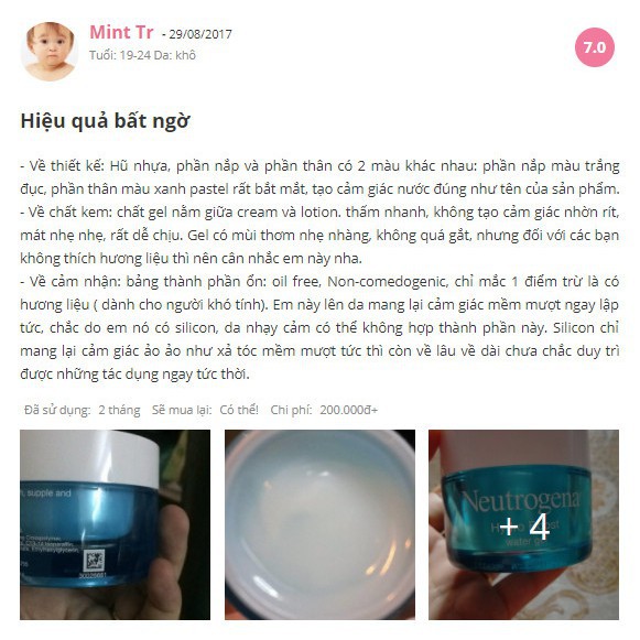 ⚜️CHÍNH HÃNG ⚜️ Kem dưỡng Neutrogena Water Gel - Gel Cream -Water-gel (da dầu)