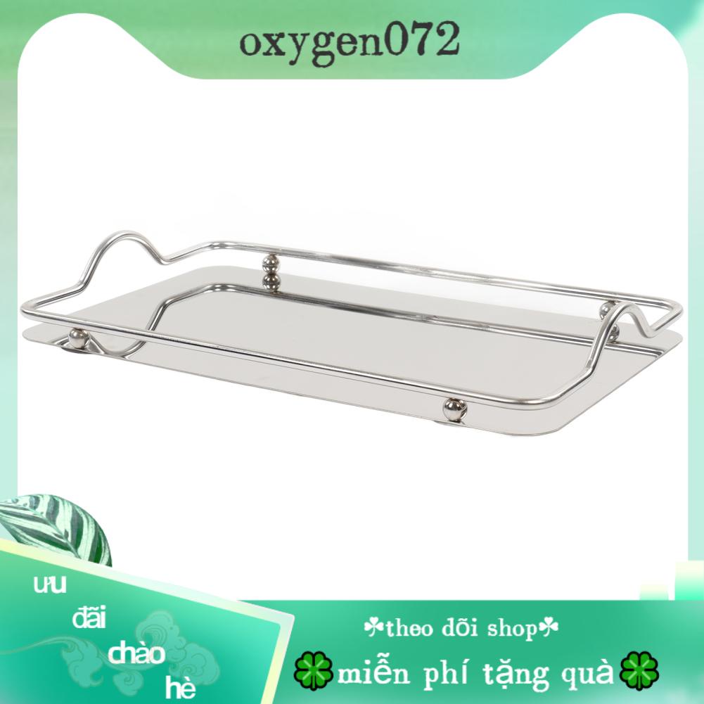 Khay Đựng Thức Ăn Hình Chữ Nhật Bằng Thép Không Gỉ