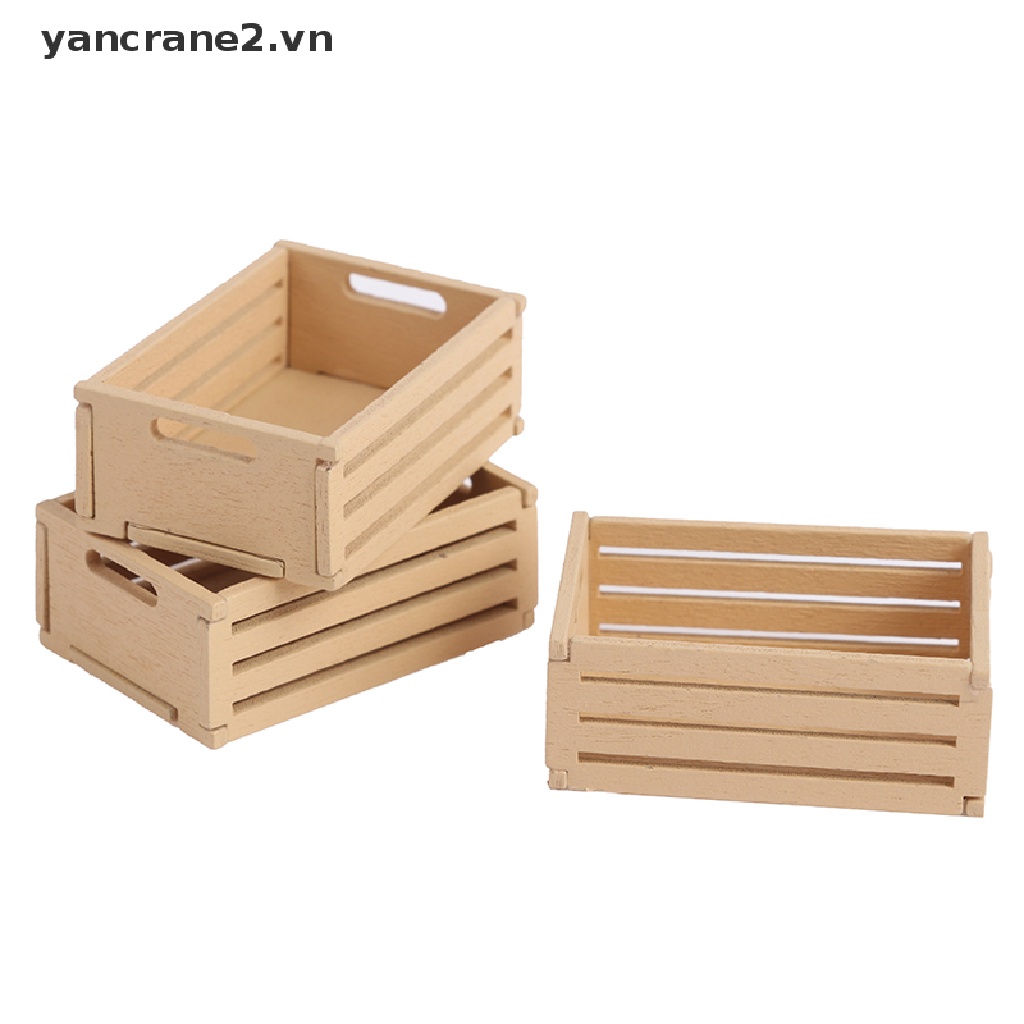 Set 3 Khung Trái Cây Mini Trang Trí Nhà Búp Bê 1: 12 {yancrane2.vn}