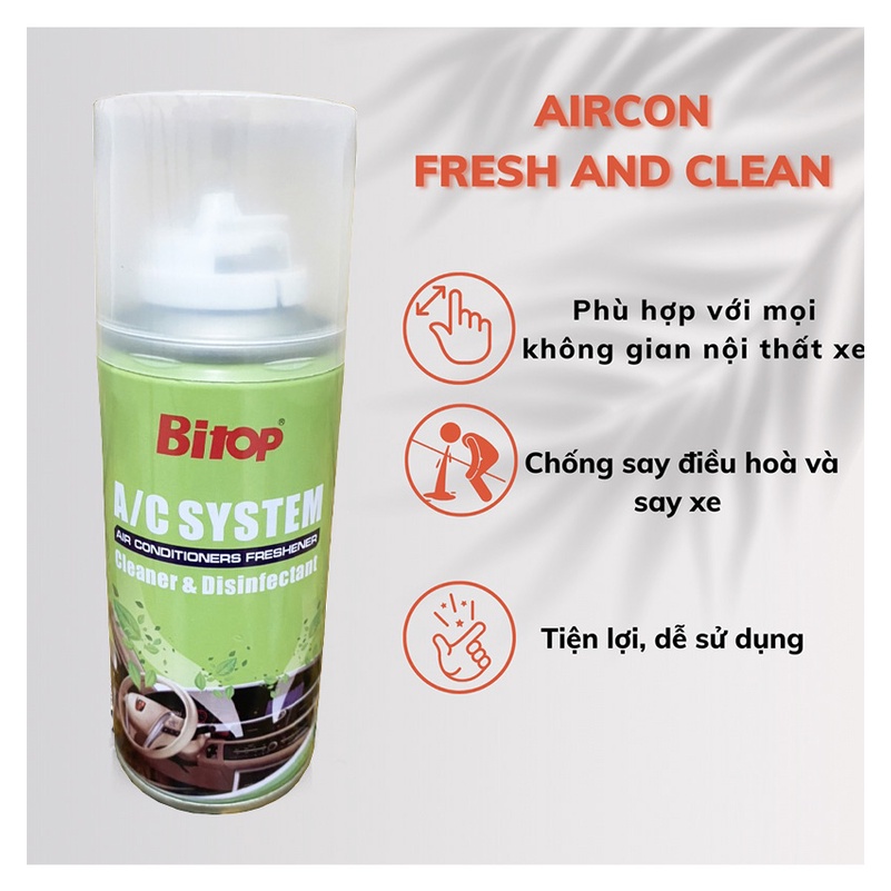 Xịt khử mùi ô tô PINTO chính hãng làm sạch lọc điều hòa không khí