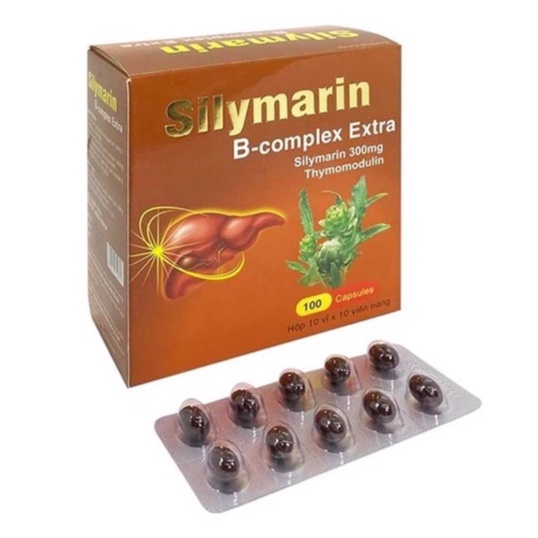 BỔ GAN SILYMARIN B COMPLEX EXTRA  GIẢI ĐỘC, HẠ MEN GAN, MÁT GAN, LỢI MẬT 100 VIÊN