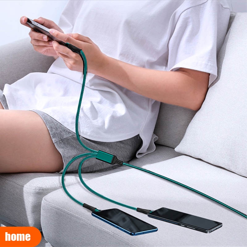 Dây Cáp Sạc nhanh 3 Trong 1 100w 6A Micro Usb / Type-c / Micro Usb Type-c