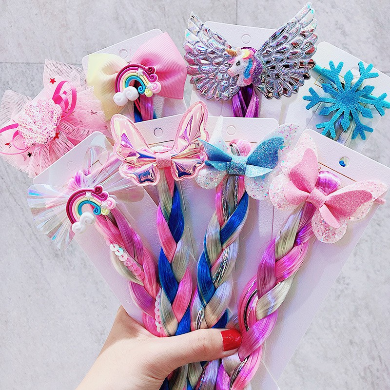 Dây buộc tóc KIDSBOWS hình kỳ lân dễ thương cho bé gái