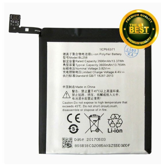 Pin Vibe X3 (BL258) dung lượng 3600mAh Zin Máy