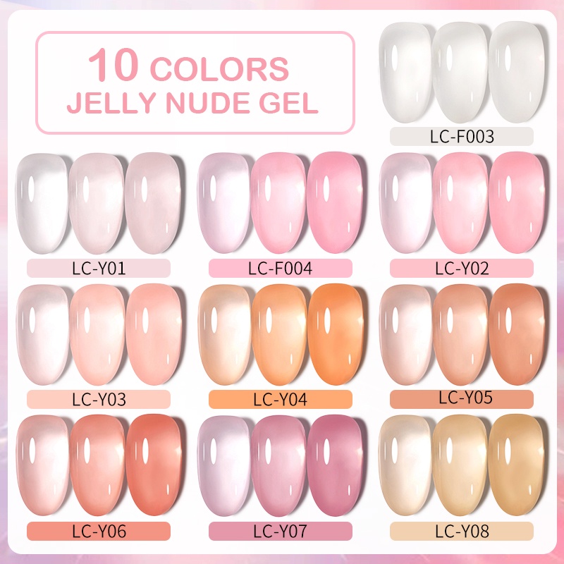 LILYCUTE 7ml Gel Sơn Móng Tay Màu Trắng Sữa Dễ Thương Trong Suốt