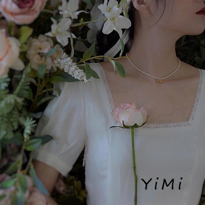 Vòng cổ đính ngọc trai nhân tạo