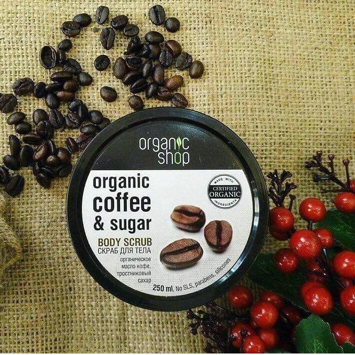 TẾ BÀO CHẾT TOÀN THÂN ORGANIC SHOP - ORGANIC COFFEE & SUGAR BODY SCRUB(250ml)