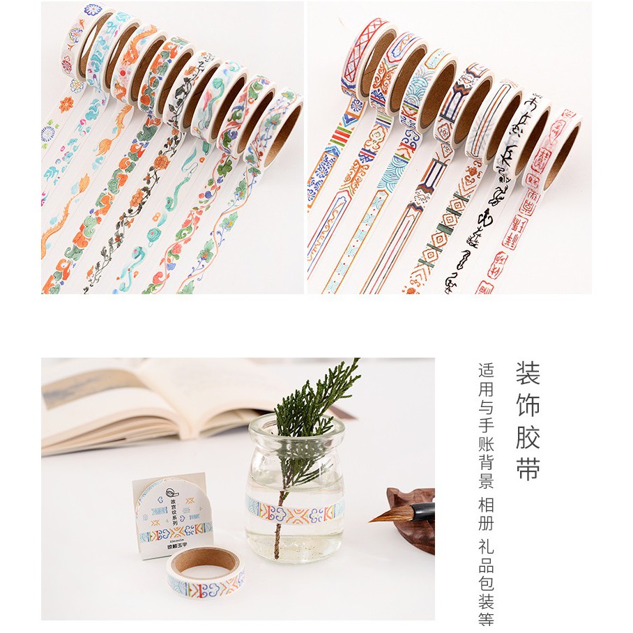 Băng dính washi tape họa tiết Hoàng cung WST122