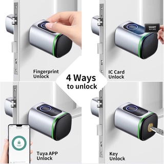 Khoá cửa vân tay thông minh Glock dùng thẻ chip, vân tay, Bluetooth, chìa dự phòng đảm bảo an ninh
