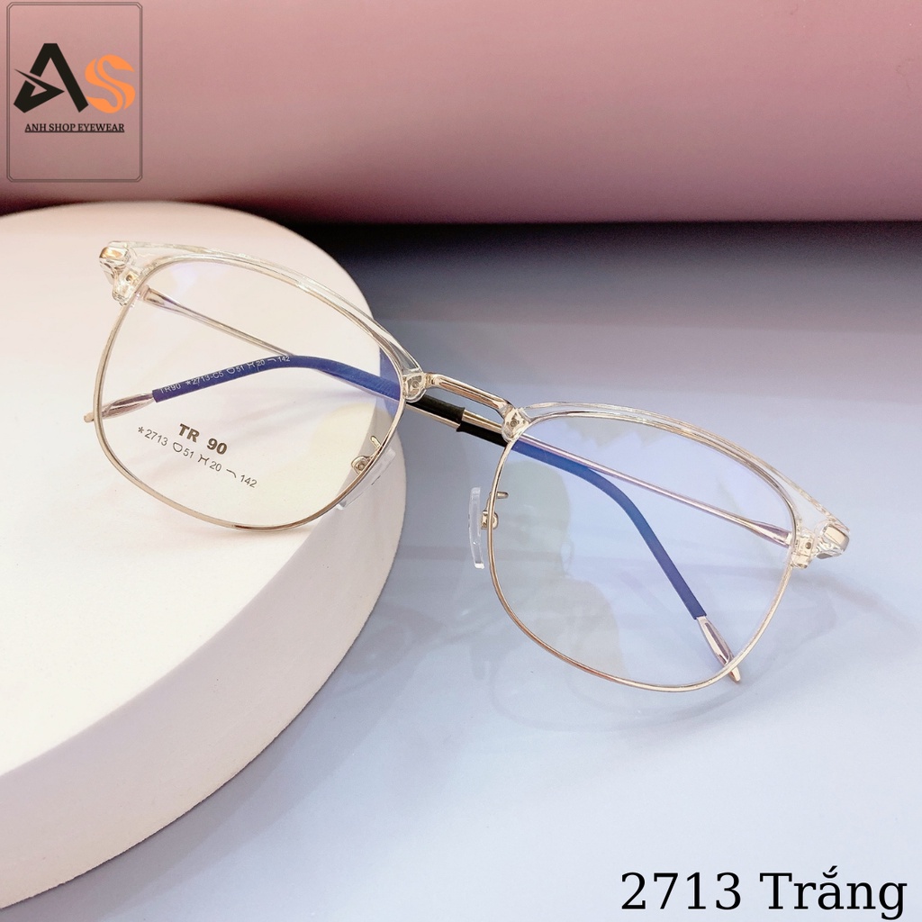 Gọng kính tròn bầu thời trang nam và nữ chất liệu kim loại 2713
