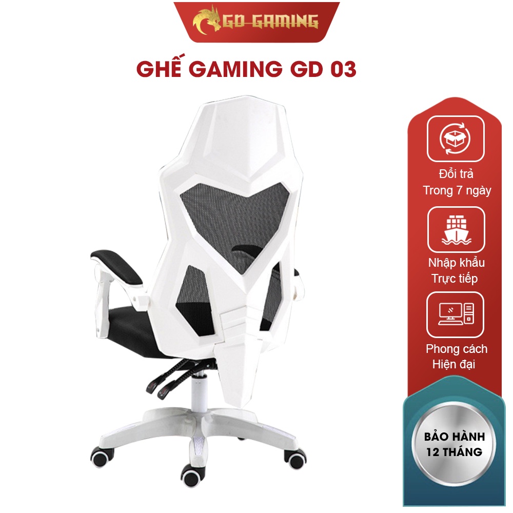 Ghế Chơi Game Thiết Kế Công Thái Học  GD E-sport  Model GD-03 Chất Liệu Đệm Lưới