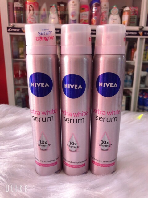 Xịt ngăn mùi serum trắng mịn NIVEA