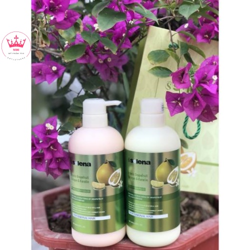 Cặp Dầu Gội Xả BƯỞI SELENA 800ML Chống Rụng Tóc,Phục Hồi Hư Tổn 2022 Hàng Chính Hãng Cao Cấp