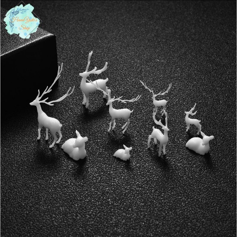 9 mẫu mô hình nai sừng mini dùng trong trang trí Resin thủ công.