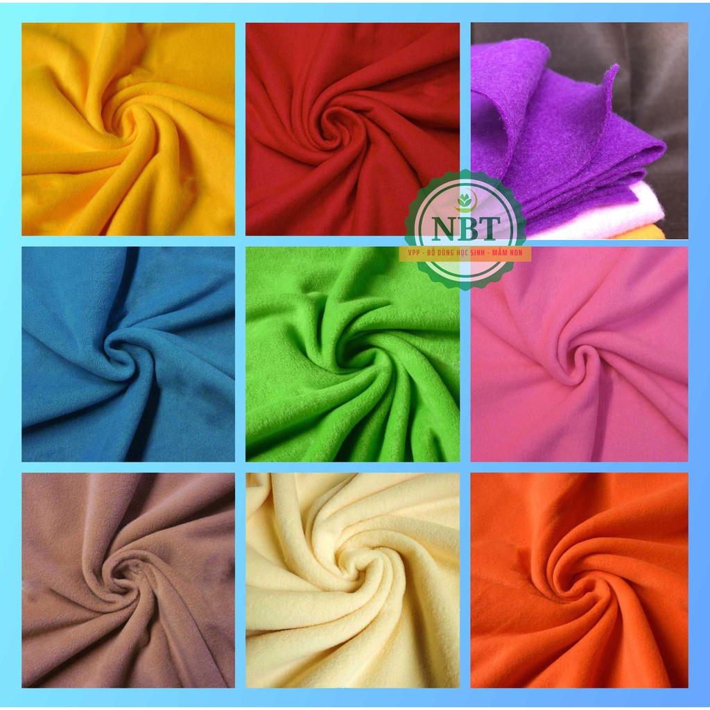 Vải nỉ mềm, vải dạ mầm non khổ 70*60cm làm handmade, treo nôi may treo nôi, làm móc khoá, sách vải, đồ chơi