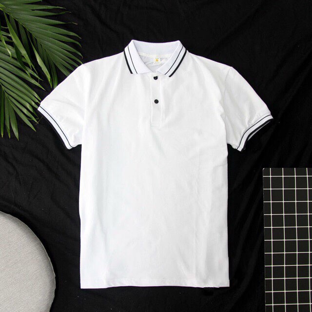 Áo thun cổ trụ nam nữ coton 4c(40kg-90kg)(si 60)