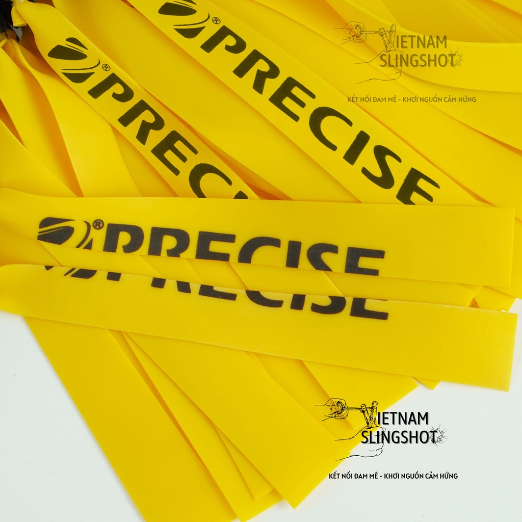 5 Thun ná cao su, dây ná chính hãng precise 2 lớp cột sẵn dày 0.75mm độ chính xác cao, đường đi chuẩn [V3R]